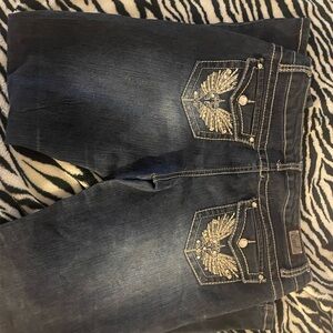 Earl Jeans Dark Blue Boot Cut with Silver Embellishments
